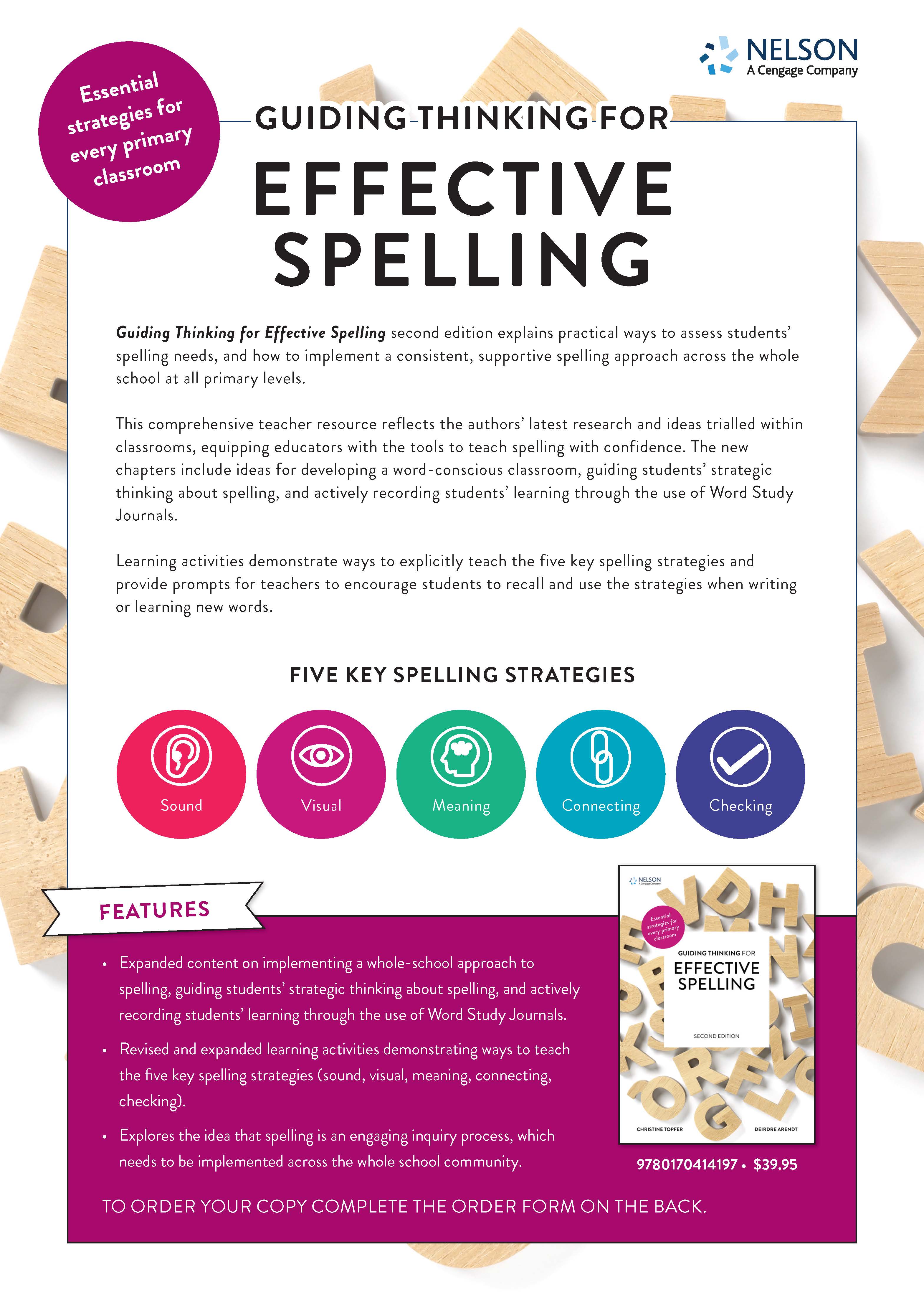 Guiding Thinking for Effective Spelling flyer